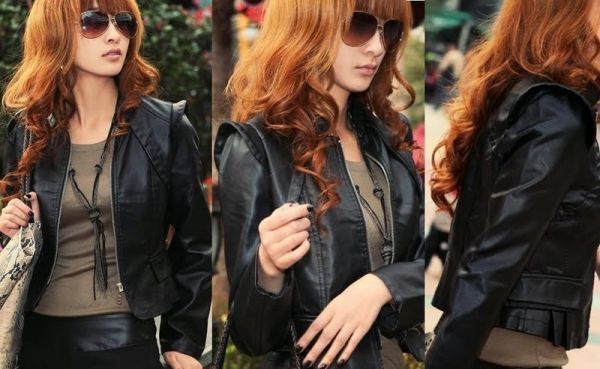 JAQUETA PRETA DE COURO