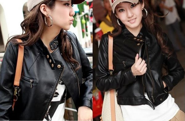 JAQUETA PRETA DE COURO